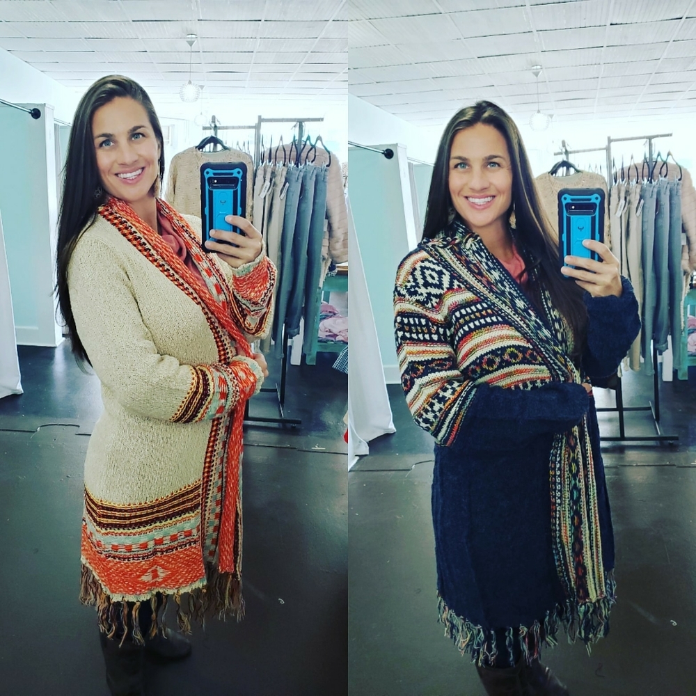 Plus Fringe Cardigan